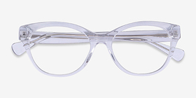 Ralph RA7141 Transparent Acétate Montures de lunettes de vue d'EyeBuyDirect, Vue Rapprochée