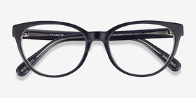 Coach HC6210U Transparent Gray Acétate Montures de lunettes de vue d'EyeBuyDirect, Vue Rapprochée