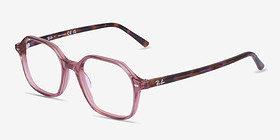 Ray-Ban RB5394 John Violet Acétate Montures de lunettes de vue d'EyeBuyDirect, Vue d'Angle