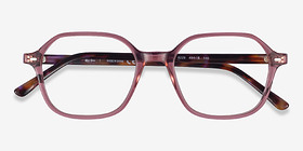 Ray-Ban RB5394 John Violet Acétate Montures de lunettes de vue d'EyeBuyDirect, Vue Rapprochée