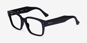 Ray-Ban RB7256 Laurene Noir Acétate Montures de lunettes de vue d'EyeBuyDirect, Vue d'Angle