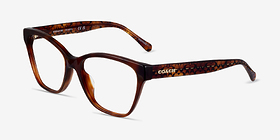 Coach HC6207U Caramel Tortoise Acétate Montures de lunettes de vue d'EyeBuyDirect, Vue d'Angle