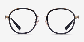 Coach HC5129 Black Gold Métal Montures de lunettes de vue d'EyeBuyDirect, Vue de Face