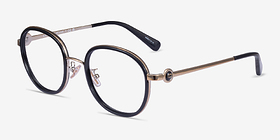 Coach HC5129 Black Gold Métal Montures de lunettes de vue d'EyeBuyDirect, Vue d'Angle