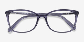 Coach HC6192U Transparent Purple Plastique Montures de lunettes de vue d'EyeBuyDirect, Vue Rapprochée