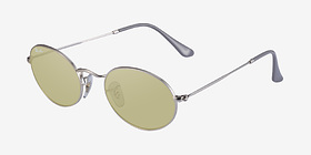 Ray-Ban RB3547 Silver Gray Métal Soleil de Lunette de vue d'EyeBuyDirect, Vue d'Angle
