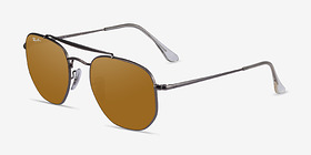 Ray-Ban RB3648 Gunmetal Métal Soleil de Lunette de vue d'EyeBuyDirect, Vue d'Angle