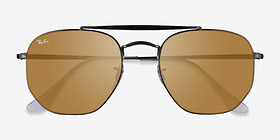 Ray-Ban RB3648 Gunmetal Métal Soleil de Lunette de vue d'EyeBuyDirect, Vue Rapprochée