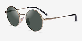 ARNETTE Drophead Brushed Light Gold Métal Soleil de Lunette de vue d'EyeBuyDirect, Vue d'Angle