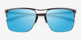 Oakley Holbrook Ti Matte Gunmetal Titanium Soleil de Lunette de vue d'EyeBuyDirect, Vue Rapprochée