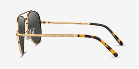 Ray-Ban RB3625 New Aviator Legend Gold Métal Soleil de Lunette de vue d'EyeBuyDirect, Vue de Côté