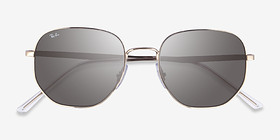 Ray-Ban RB3682 Argenté Métal Soleil de Lunette de vue d'EyeBuyDirect, Vue Rapprochée