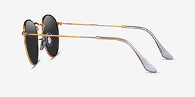 Ray-Ban RB3447 Round Doré Métal Soleil de Lunette de vue d'EyeBuyDirect, Vue de Côté