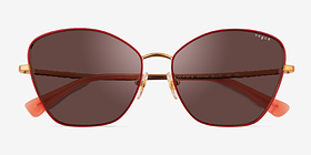 Vogue Eyewear VO4197S Rose Métal Soleil de Lunette de vue d'EyeBuyDirect, Vue Rapprochée