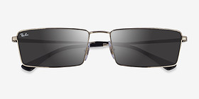 Ray-Ban RB3741 Emy Light Gold Métal Soleil de Lunette de vue d'EyeBuyDirect, Vue Rapprochée