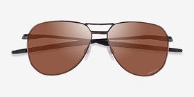 Oakley Contrail Matte Bronze Métal Soleil de Lunette de vue d'EyeBuyDirect, Vue Rapprochée
