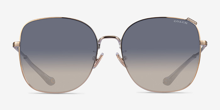 Coach HC7133 C7997 Shiny Light Gold Métal Soleil de Lunette de vue d'EyeBuyDirect
