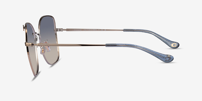 Coach HC7133 C7997 Shiny Light Gold Métal Soleil de Lunette de vue d'EyeBuyDirect