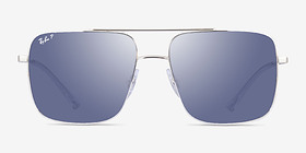 Ray-Ban RB3758 Argenté Métal Soleil de Lunette de vue d'EyeBuyDirect, Vue de Face