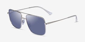 Ray-Ban RB3758 Argenté Métal Soleil de Lunette de vue d'EyeBuyDirect, Vue d'Angle