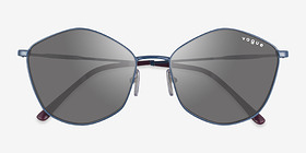 Vogue Eyewear VO4282S Bleu Métal Soleil de Lunette de vue d'EyeBuyDirect, Vue Rapprochée
