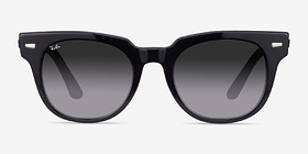 Ray-Ban RB2168 Meteor Noir Acétate Soleil de Lunette de vue d'EyeBuyDirect, Vue de Face