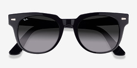 Ray-Ban RB2168 Meteor Noir Acétate Soleil de Lunette de vue d'EyeBuyDirect, Vue Rapprochée