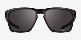 Oakley Sliver Noir Plastique Soleil de Lunette de vue d'EyeBuyDirect, Vue de Face