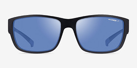 ARNETTE Bushwick Noir Plastique Soleil de Lunette de vue d'EyeBuyDirect, Vue de Face