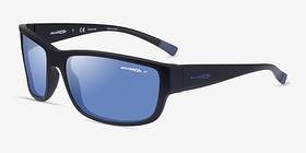 ARNETTE Bushwick Noir Plastique Soleil de Lunette de vue d'EyeBuyDirect, Vue d'Angle