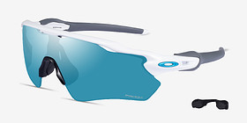 Oakley Radar Ev Matte Gray Smoke Plastique Soleil de Lunette de vue d'EyeBuyDirect, Vue d'Angle