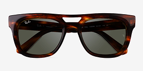 Ray-Ban RB4426 Phil Striped Tortoise Plastique Soleil de Lunette de vue d'EyeBuyDirect, Vue Rapprochée