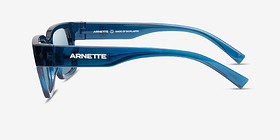 ARNETTE Bigflip Transparent Blue Plastique Soleil de Lunette de vue d'EyeBuyDirect, Vue de Côté