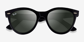 Ray-Ban RB2241 Wayfarer Way Noir Plastique Soleil de Lunette de vue d'EyeBuyDirect, Vue Rapprochée