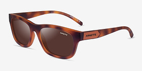 ARNETTE Makemake Matte Tortoise Plastique Soleil de Lunette de vue d'EyeBuyDirect, Vue d'Angle