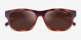 ARNETTE Makemake Matte Tortoise Plastique Soleil de Lunette de vue d'EyeBuyDirect, Vue Rapprochée