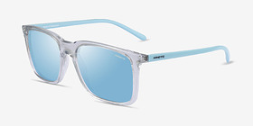 ARNETTE Trigon Clear Gray Plastique Soleil de Lunette de vue d'EyeBuyDirect, Vue d'Angle