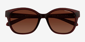 Armani Exchange AX4127S Dark Red Acétate Soleil de Lunette de vue d'EyeBuyDirect, Vue Rapprochée