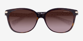 Coach HC8132 L109 Écaille Noire Acétate Soleil de Lunette de vue d'EyeBuyDirect, Vue Rapprochée