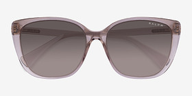 Ralph RA5274 Shiny Transparent Brown Plastique Soleil de Lunette de vue d'EyeBuyDirect, Vue Rapprochée