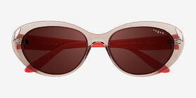 Vogue Eyewear VO5456S Clear Gray Plastique Soleil de Lunette de vue d'EyeBuyDirect, Vue Rapprochée