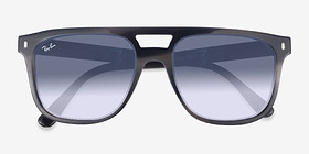 Ray-Ban RB2213 Gris Plastique Soleil de Lunette de vue d'EyeBuyDirect, Vue Rapprochée