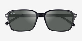 Ray-Ban RB2231 Raimond Noir Acétate Soleil de Lunette de vue d'EyeBuyDirect, Vue Rapprochée