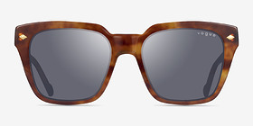 Vogue Eyewear VO5380S Brown Tortoise Acétate Soleil de Lunette de vue d'EyeBuyDirect, Vue de Face