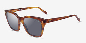 Vogue Eyewear VO5380S Brown Tortoise Acétate Soleil de Lunette de vue d'EyeBuyDirect, Vue d'Angle