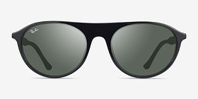 Ray-Ban RB2215 Noir Acétate Soleil de Lunette de vue d'EyeBuyDirect, Vue de Face