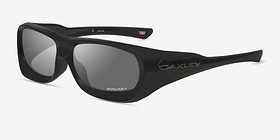 Oakley De Soto Polished Black Plastique Soleil de Lunette de vue d'EyeBuyDirect, Vue d'Angle