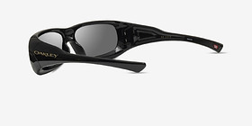 Oakley De Soto Polished Black Plastique Soleil de Lunette de vue d'EyeBuyDirect, Vue de Côté