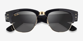 Ray-Ban RB0316S Black Gold Plastique Soleil de Lunette de vue d'EyeBuyDirect, Vue Rapprochée
