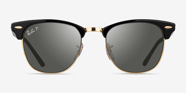 Ray-Ban RB3016 Clubmaster Black Gold Métal Soleil de Lunette de vue